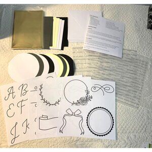 Scrapbooking Stencil Cardstock Foil Kit - New